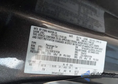 2016 Ford Focus Titanium from USA, damaged, VIN 1FADP3J29GL309415